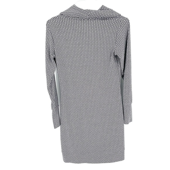MERRELL Black/White Cowl Neck Long Sleeve Active Athleisure Dress - Picture 5 of 7